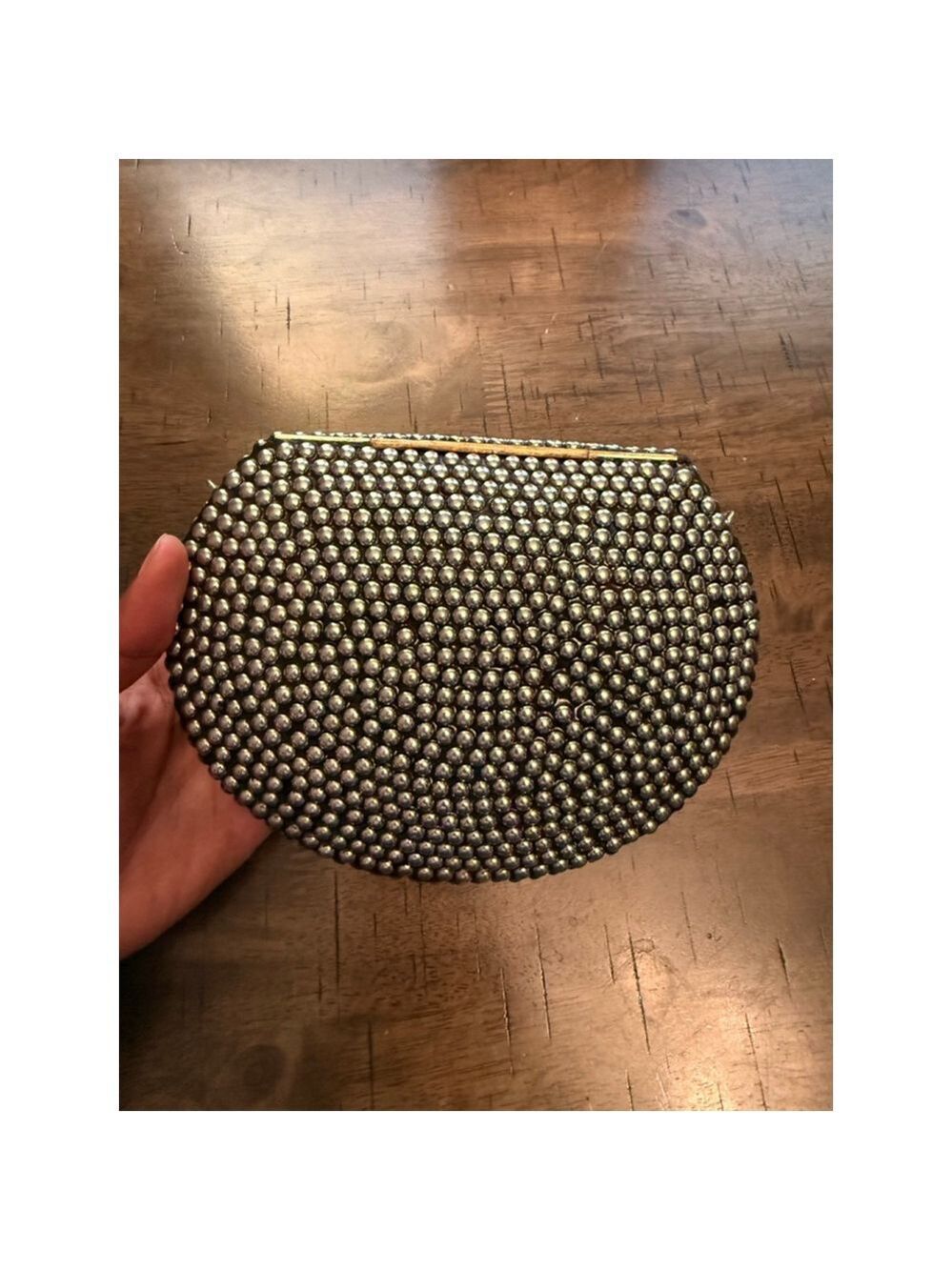 Women's RAMLA Rockstar Black Silver Studded Clutch One Size - Picture 6 of 7